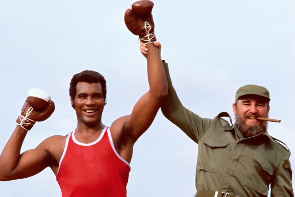 Teófilo Stevenson i Fidel Castro. Hawana. Rok 1984.