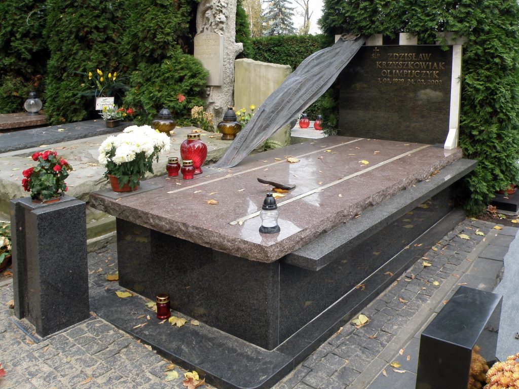 Grób Zdzisława Krzyszkowiaka na Cmentarzu Wojskowym na Powązkach