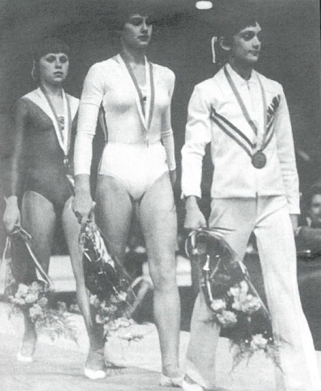 Jelena Muchina, Nadia Comăneci i Emilia Eberle w 1978 roku fot. domena publiczna