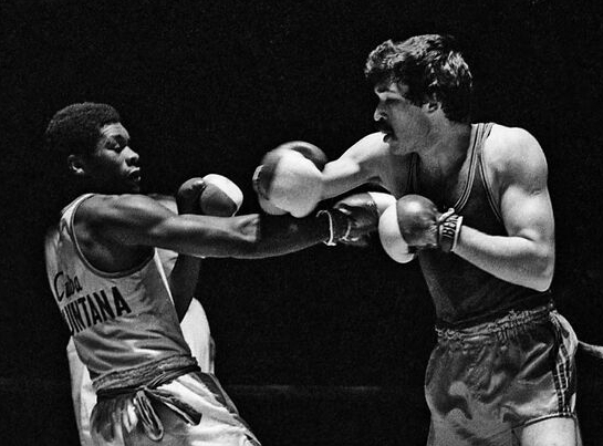 Moskwa 1980: W ćwierćfinale Paweł Skrzecz walczył z Georgică Donici (z prawej) fot. domena publiczna