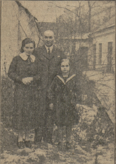 Władysław Ponurski z córkami w 1936 roku fot. Przegląd Sportowy nr 108/1936