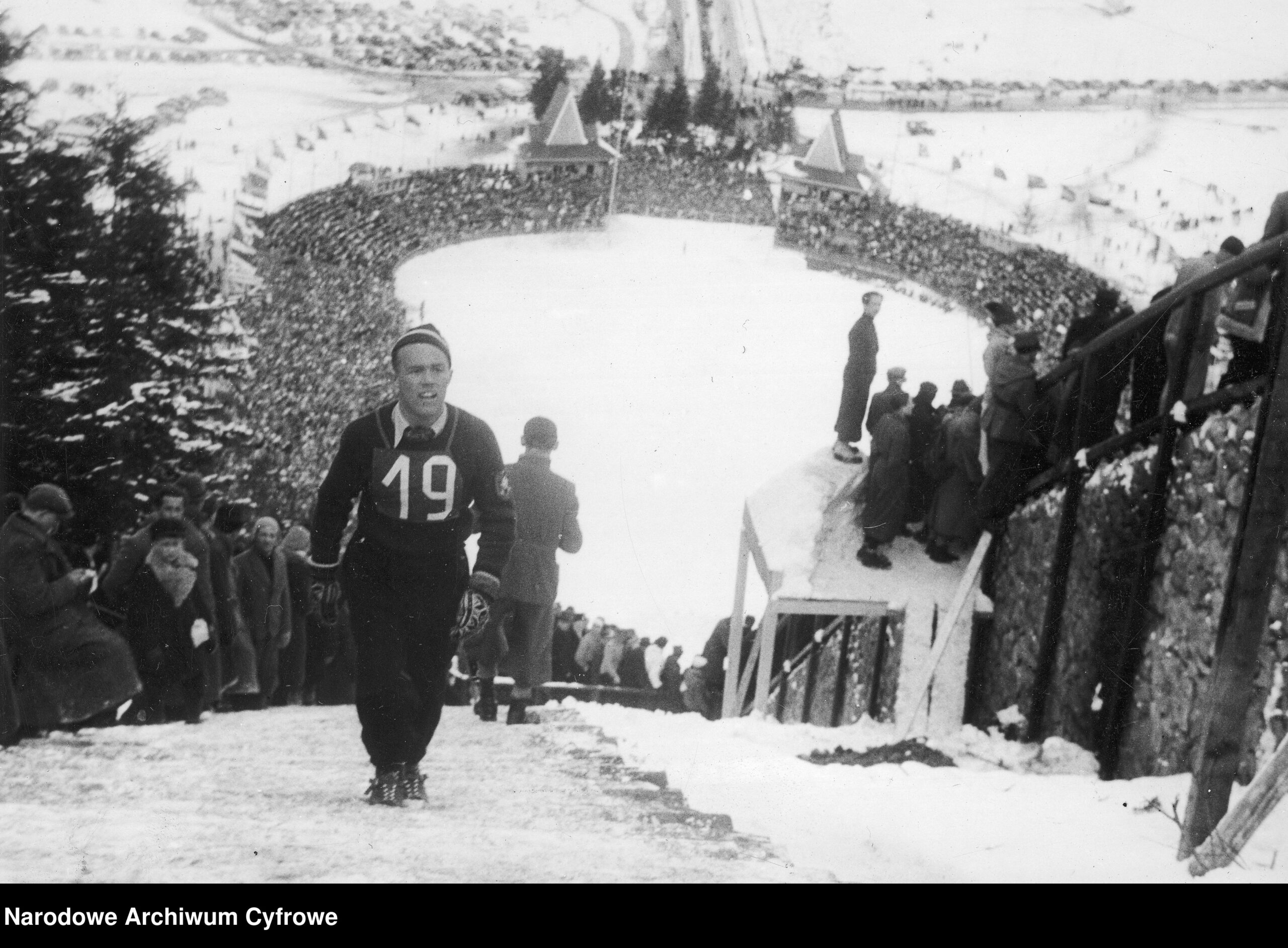 Narciarz niemiecki Josef Bradl fot. NAC/domena publiczna